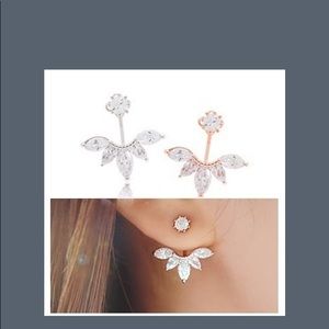 🟠 5/25 Crystal Romantic Drop Earrings In silver